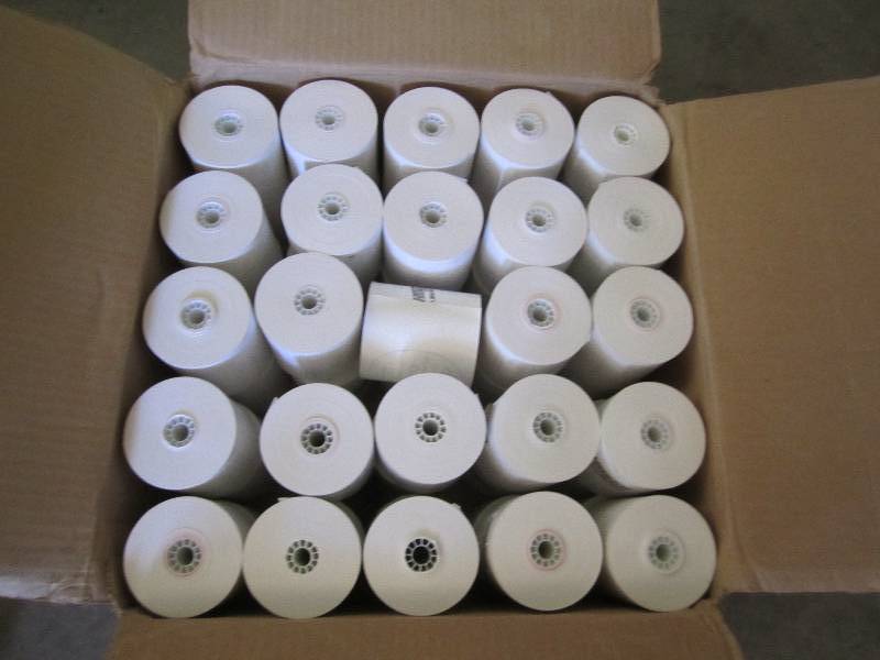 lot 168 image: 50 rolls thermal cash register pape...