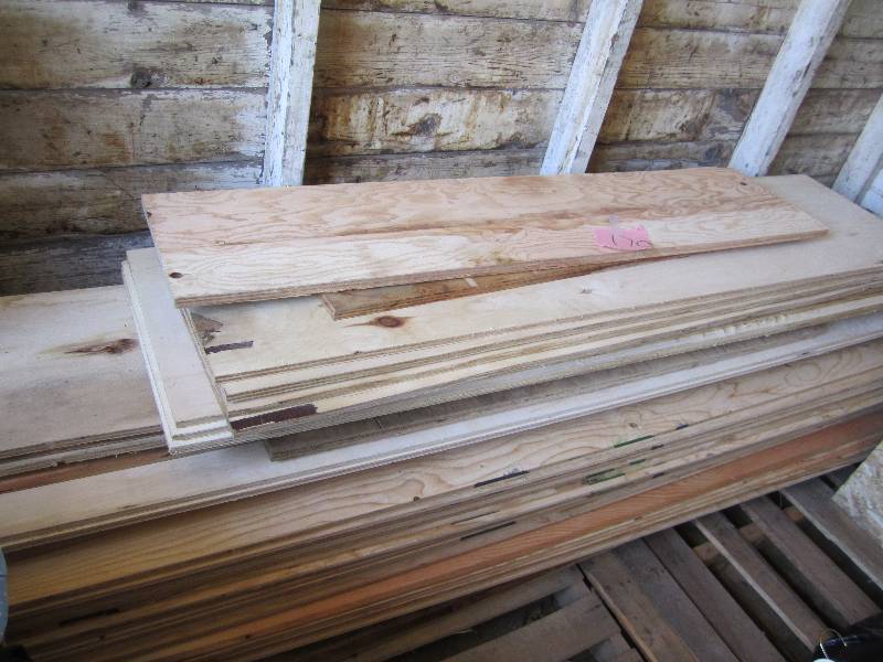 lot 170 image: Large pile of ply wood, most are 14...