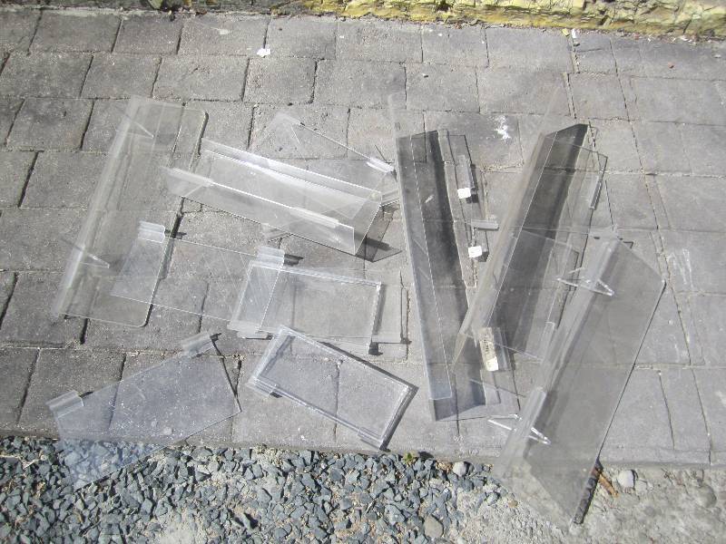lot 172 image: Lot of acrylic slat wall shelves ...