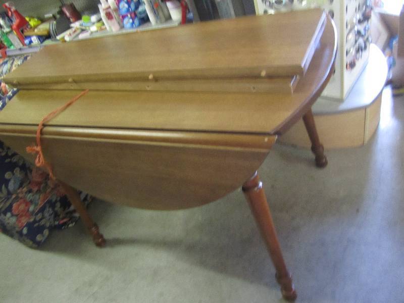 lot 213 image: Very nice wood table 45x26x30 sides...