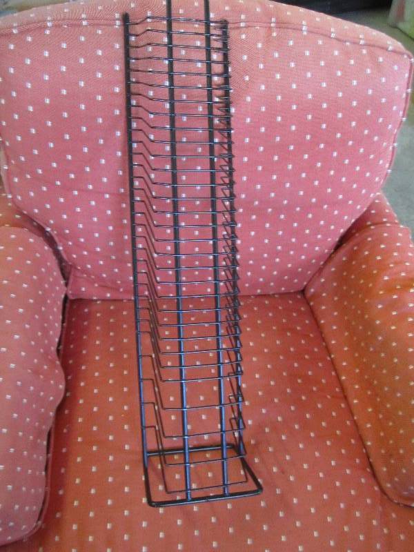 lot 246 image: black cd rack...