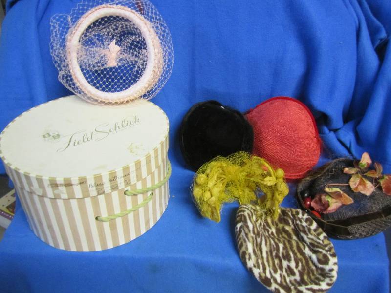 lot 11 image: Lot of Vintage orginal hats and hai...