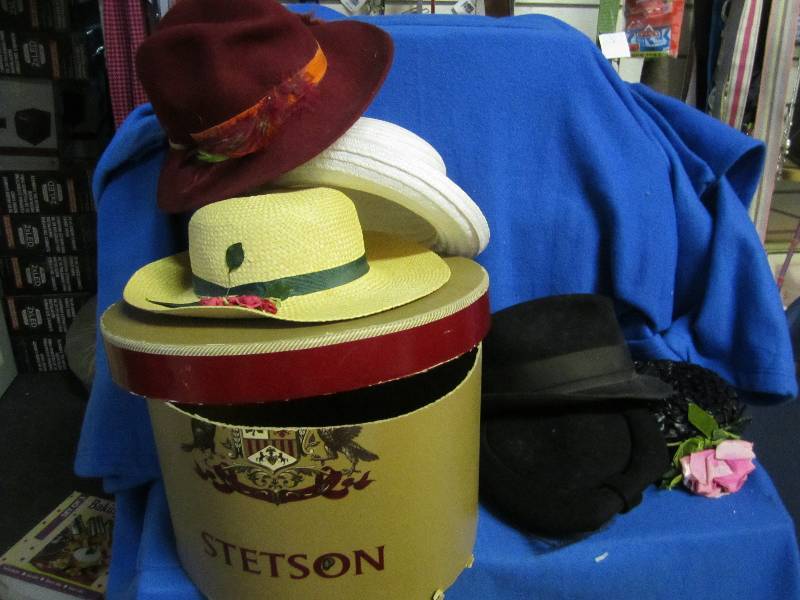 lot 22 image: Lot of vintage riding hats in vinta...