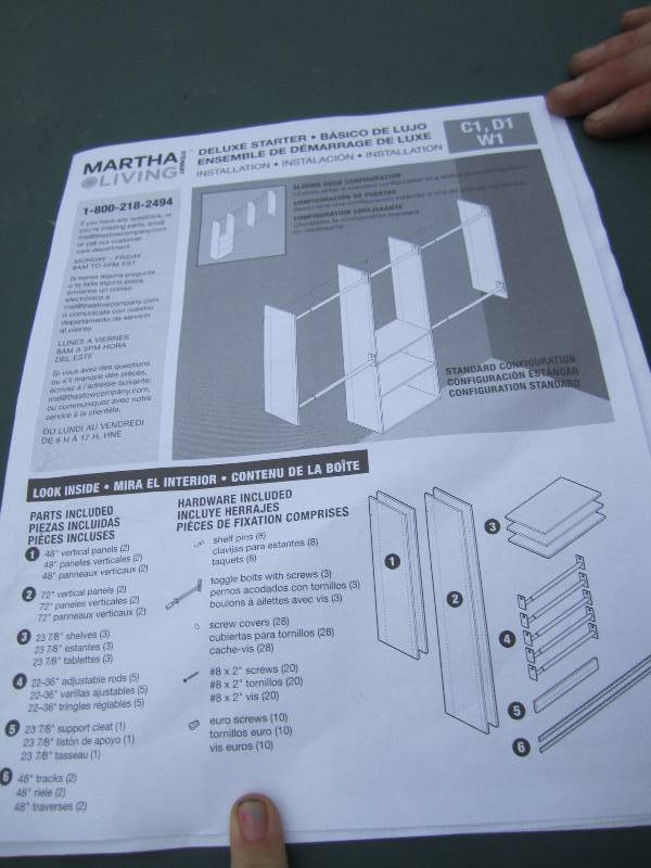 lot 269 image: Martha living closet organizer, new...
