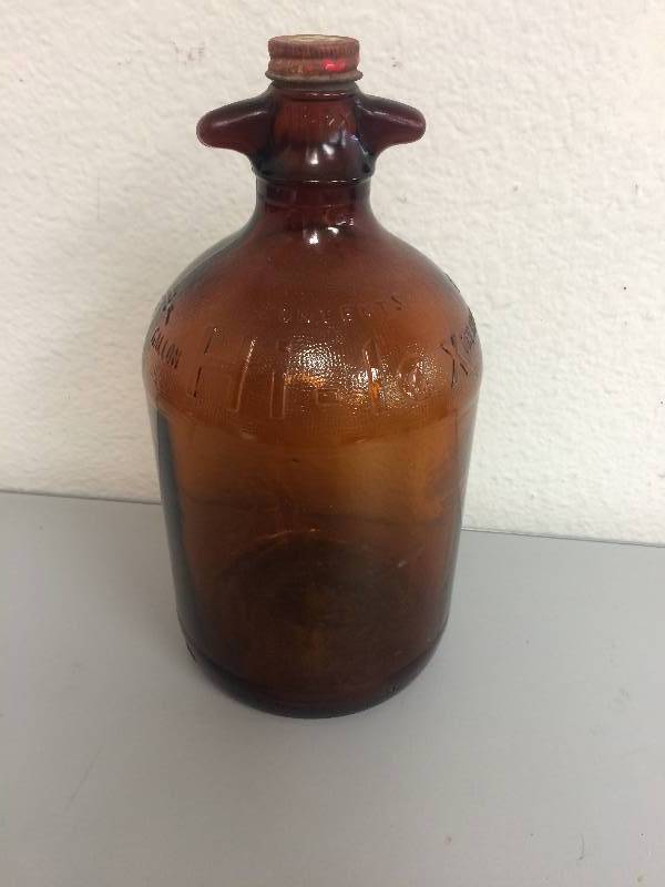 Vintage HI-LEX Brown Glass Jug