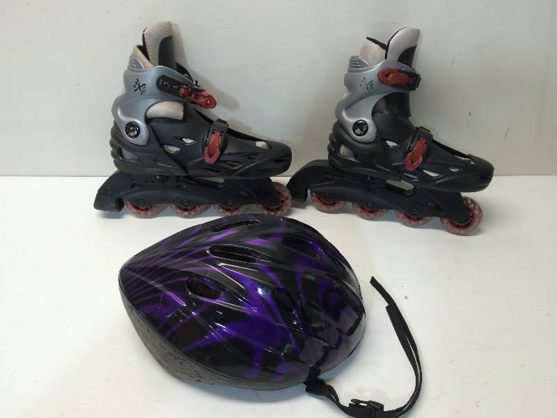 Roller Blades And Helmet