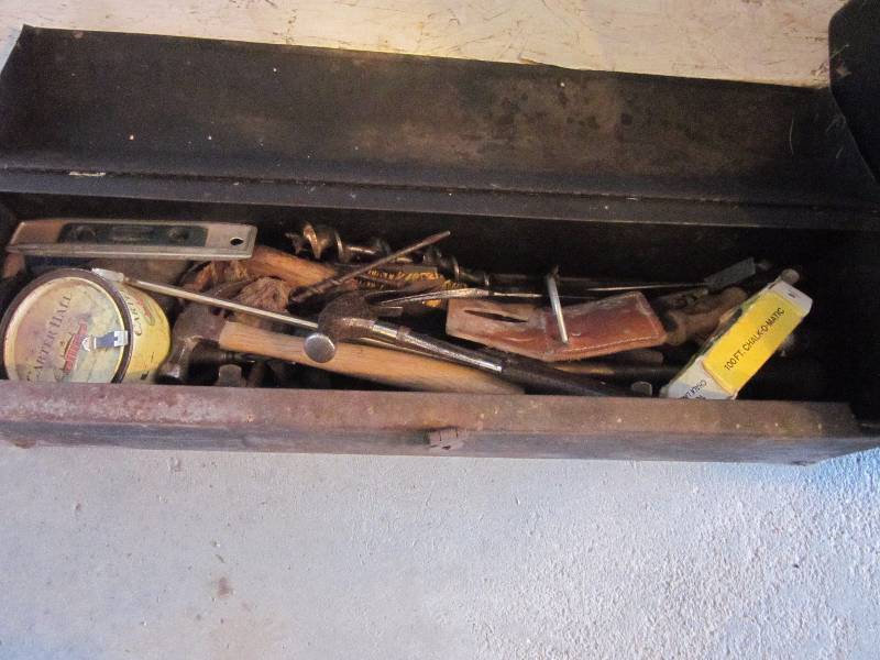 Tool Box and Bin of Tools