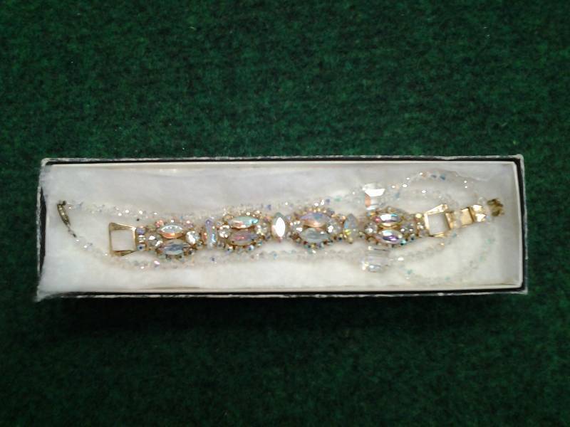 Vintage Rhinestone Bracelet & Vintage Necklace