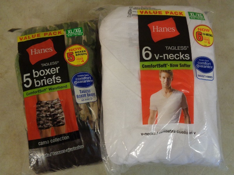 New Hanes Tshirts and Boxers