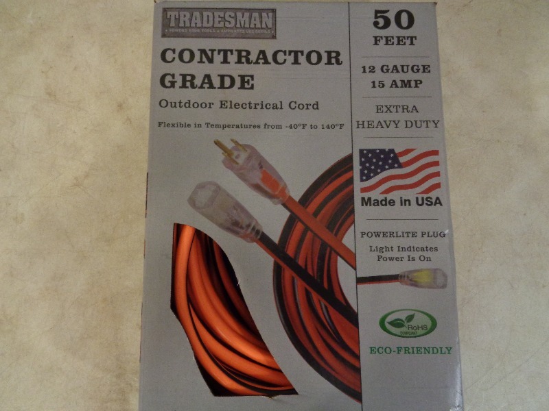 New Contractor Grade Outdoor Electrical Cord