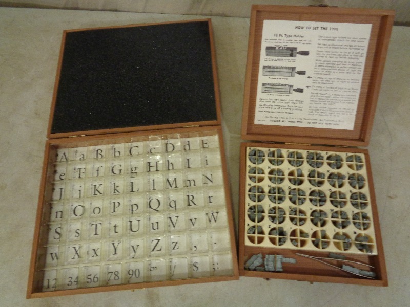 Type Setting Letters and Cases