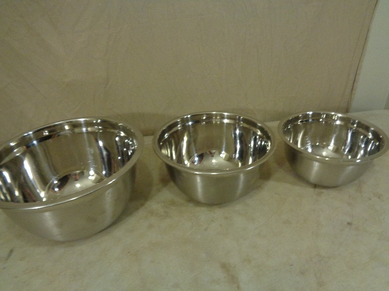 3 Stainless Steels Mixing Bowls