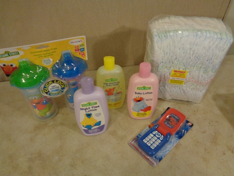 New Baby Items, Diapers, and more.
