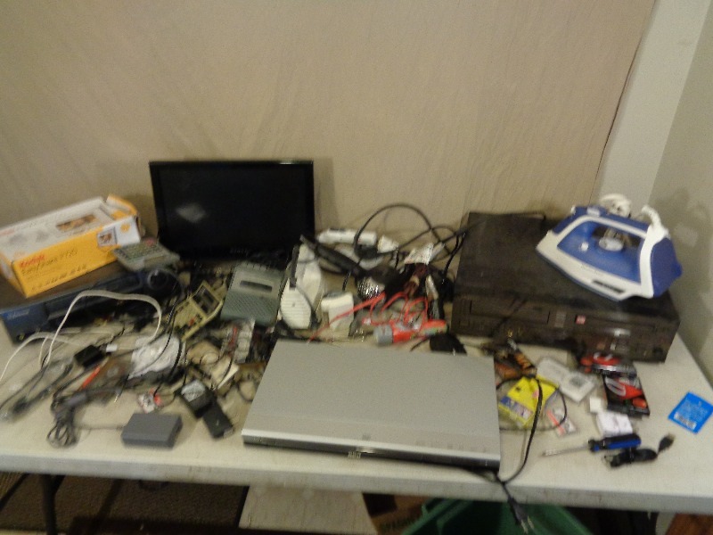 Flat Screen TV and Assorted Electronics