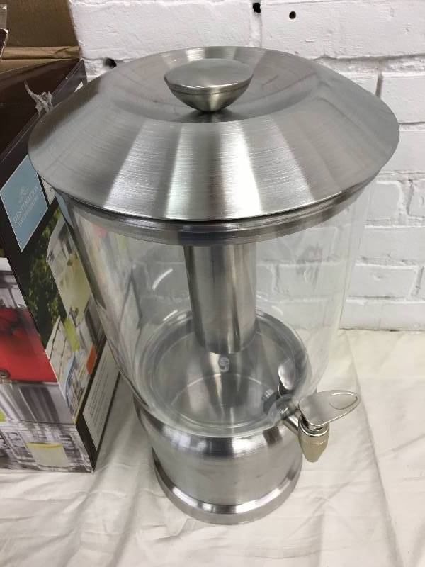 lot 103 image: Double-Walled Stainless Steel 3-Gallon Beverage Dispenser