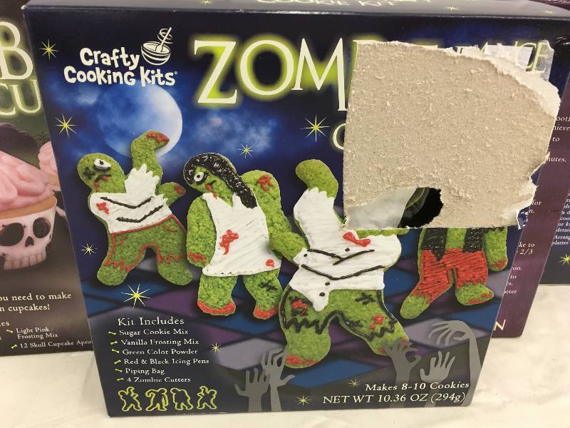 lot 191 image: 6 cookie kits  zombie,brains and vampire cookie kits