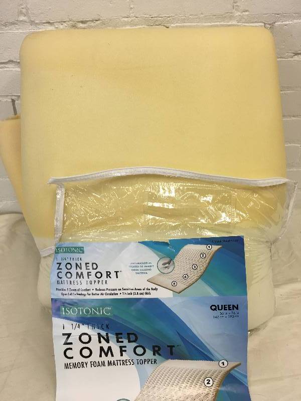 lot 266 image: isotonic zoned comfort queen topper