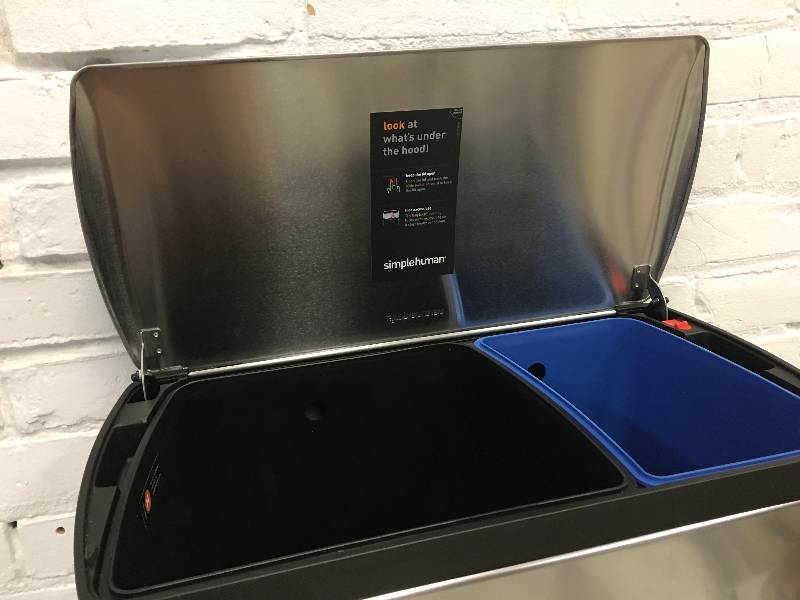 lot 318 image: simple human fingerprint proof garbage can