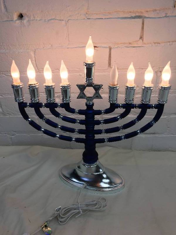 lot 342 image: large electric menorah