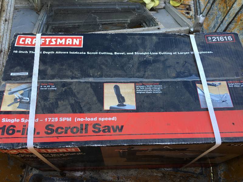 lot 443 image: factory sealed Craftsman 16 in. Variable Speed Scroll Saw