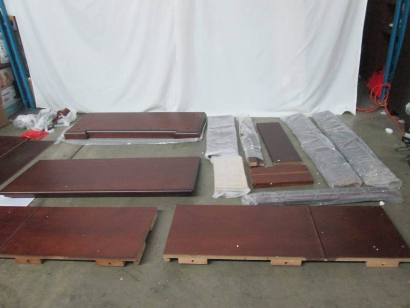 lot 13 image: Electric Fireplace Mantel Mahogany