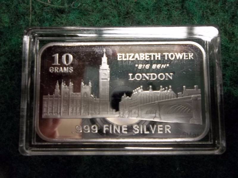 1- 10 Gram .999 Silver Bar