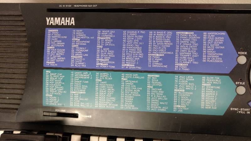 lot 22 image: Yamaha PSR-185 Keyboard