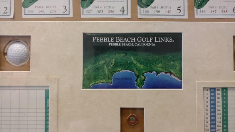 lot 27 image: Pebble Beach Golf Links Wall Hanging