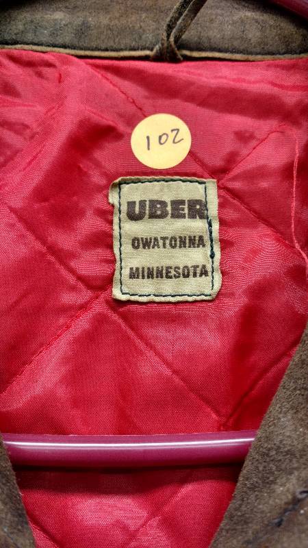 lot 102 image: Vintage Uber Leather Jacket