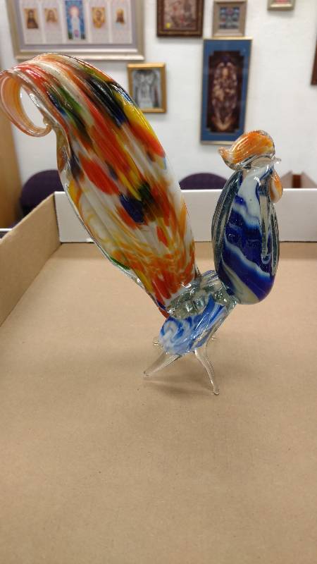 lot 110 image: Murano Glass Rooster