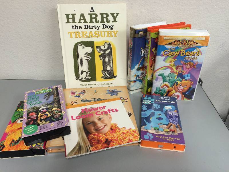 lot 45 image: Childrens Books and VHS Tapes