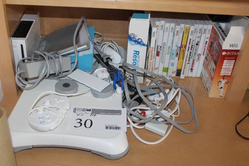 lot 30 image: Lot of Wii Games, Console, Controllers