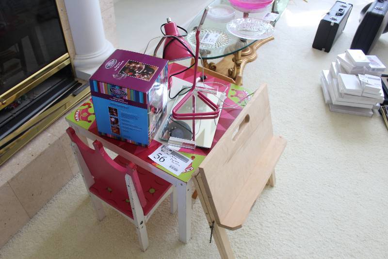 lot 56 image: Table, Easel, Lamp, Chocolate Fountain