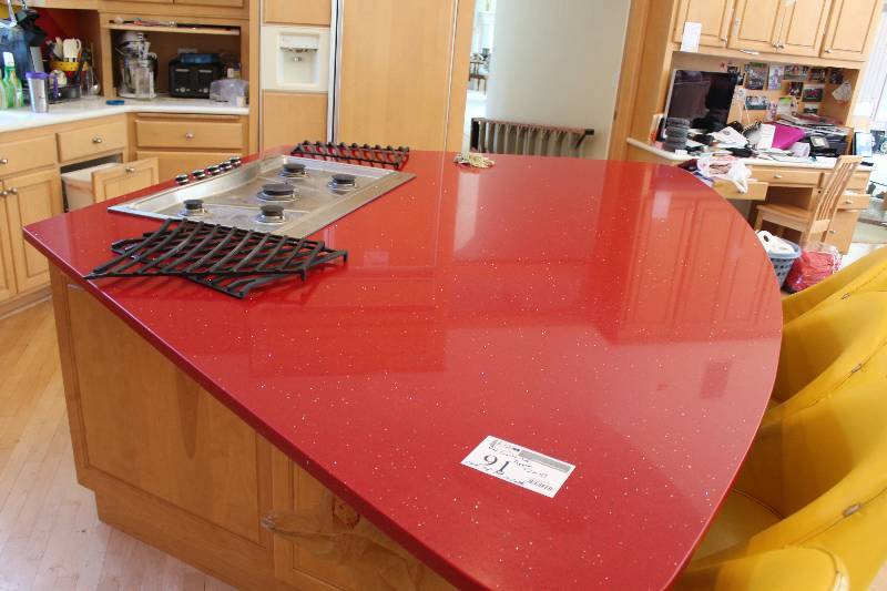 lot 91 image: Red Granite Island Counter Top