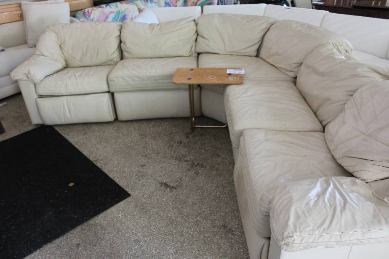lot 108 image: 3-Piece Sectional Couch w TV Table