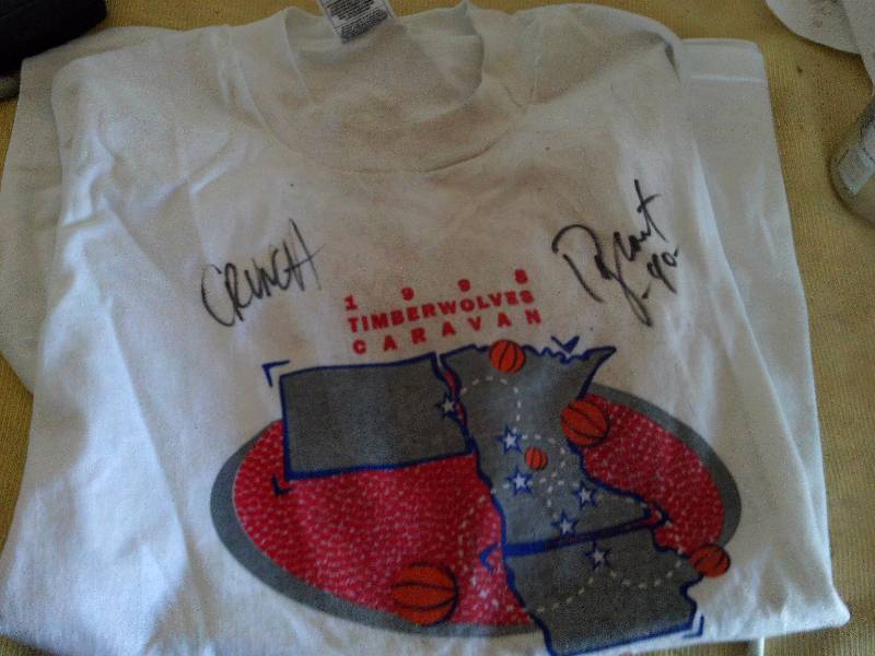 SIGNED TIMBER WOLVES CARIVAN SHIRT