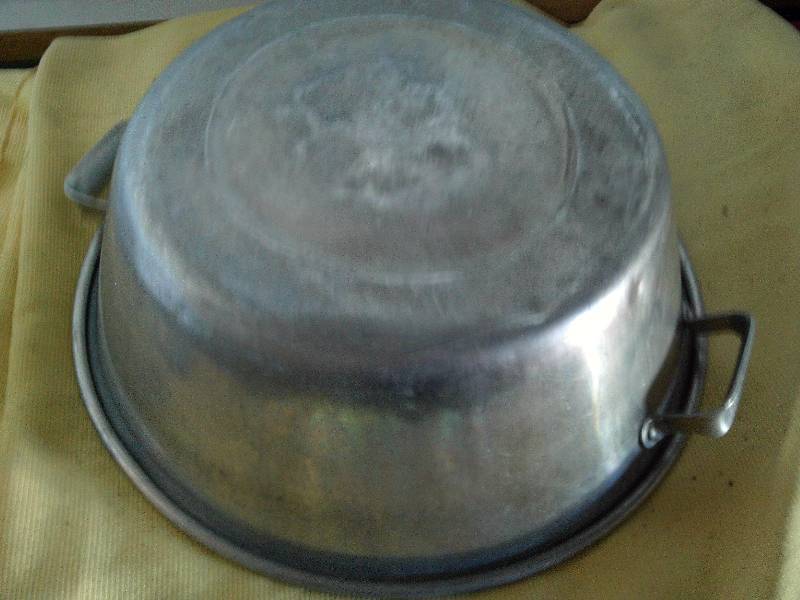 vintage aluminum basin