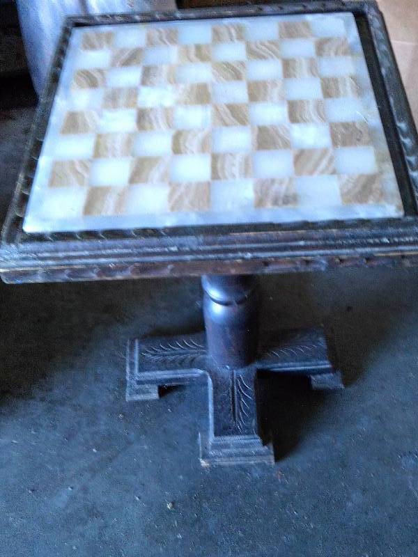vintage chess board stand