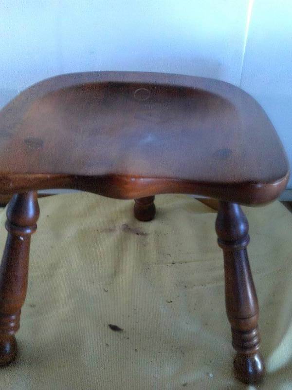 vintage wood stool