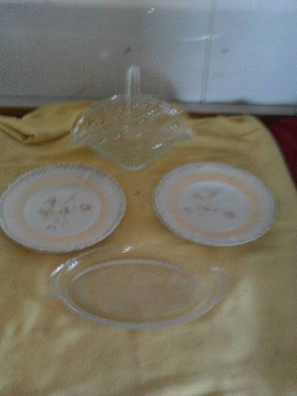clear and colored glass wear