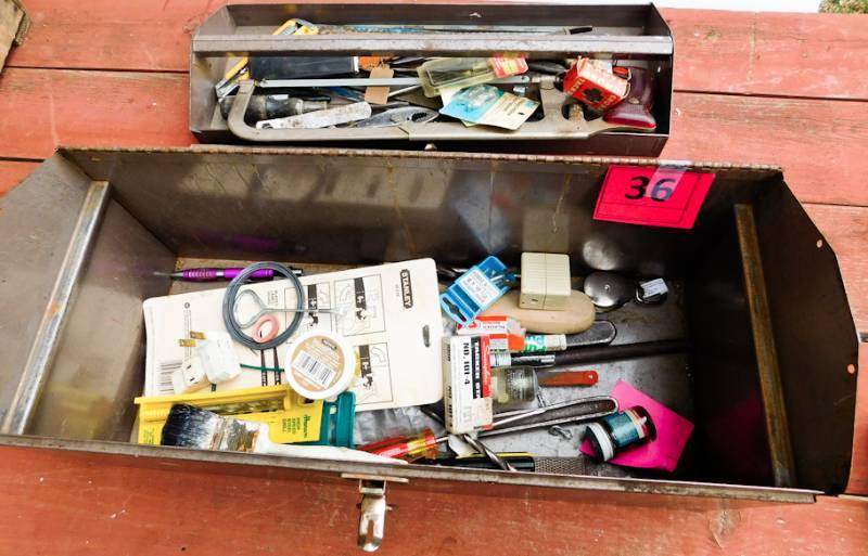 lot 36 image: toolbox with contents included