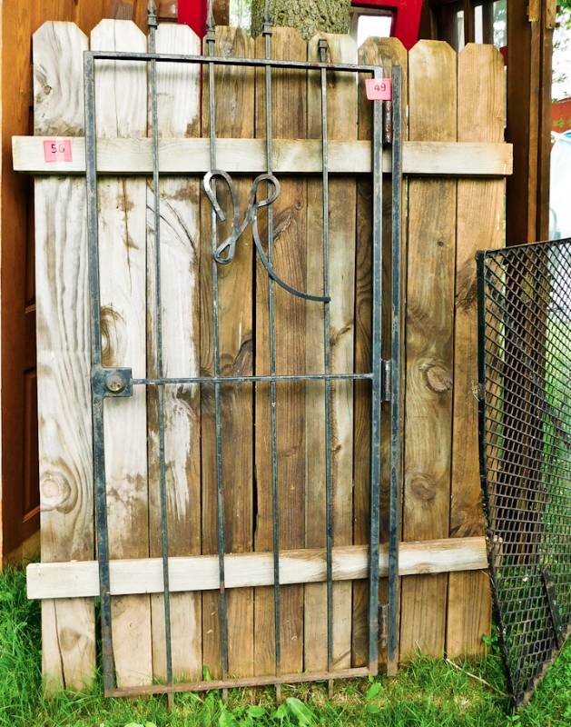lot 49 image: large wrought iron gate door
