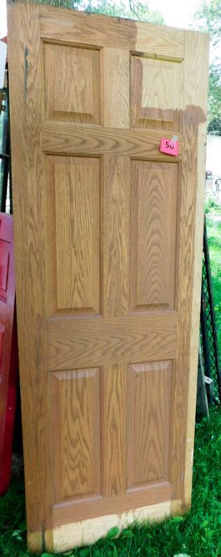 lot 50 image: vintage solid wood door