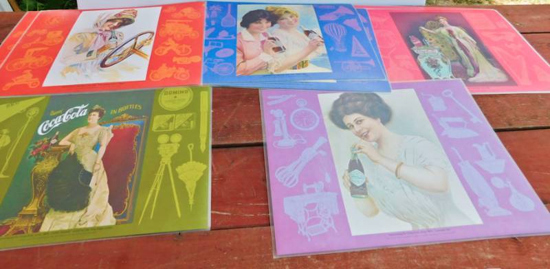 lot 83 image: vintage Coca Cola advertising placemats