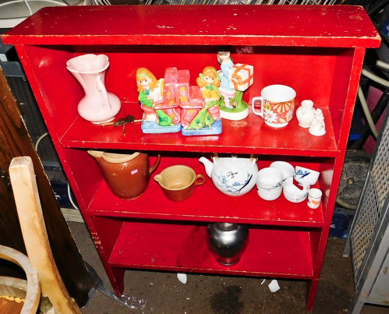 lot 109 image: red shelving unit
