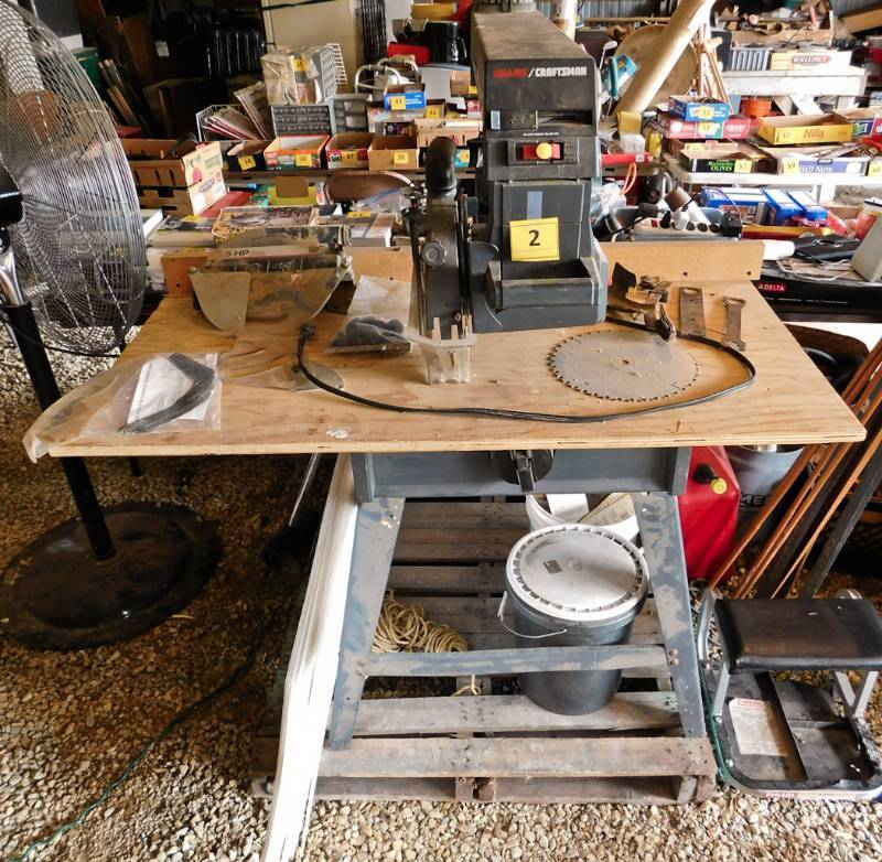 lot 2 image: Sears Craftsman 2.5hp 10 Radial Saw