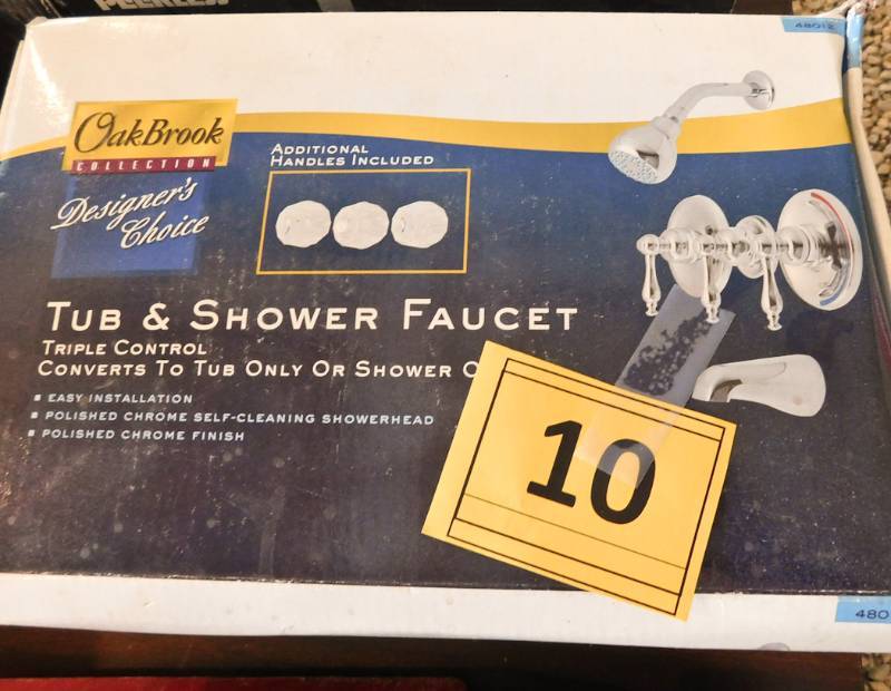 lot 10 image: Oak Brook tub and shower faucet new in box #48012