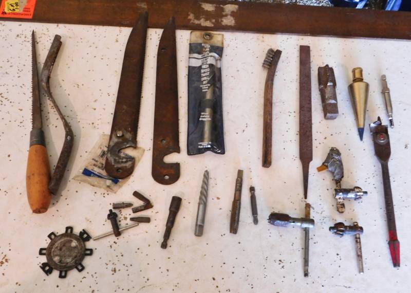 lot 54 image: brass plumb bob drill accessories and more see photos