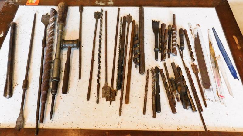lot 59 image: large lot of bits, blades punches, hammers yankee screwdriver