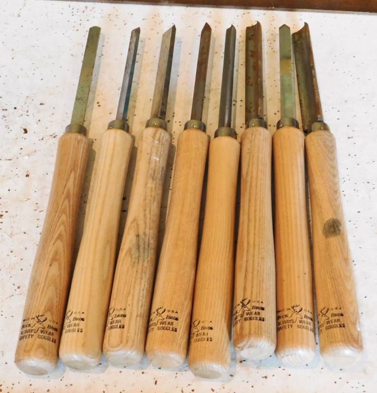 lot 65 image: set of buck brothers woodturning tool set see photos